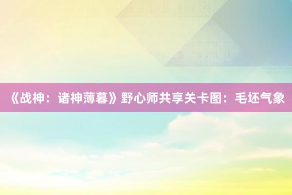 《战神：诸神薄暮》野心师共享关卡图：毛坯气象