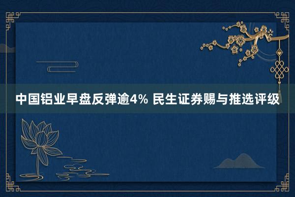 中国铝业早盘反弹逾4% 民生证券赐与推选评级